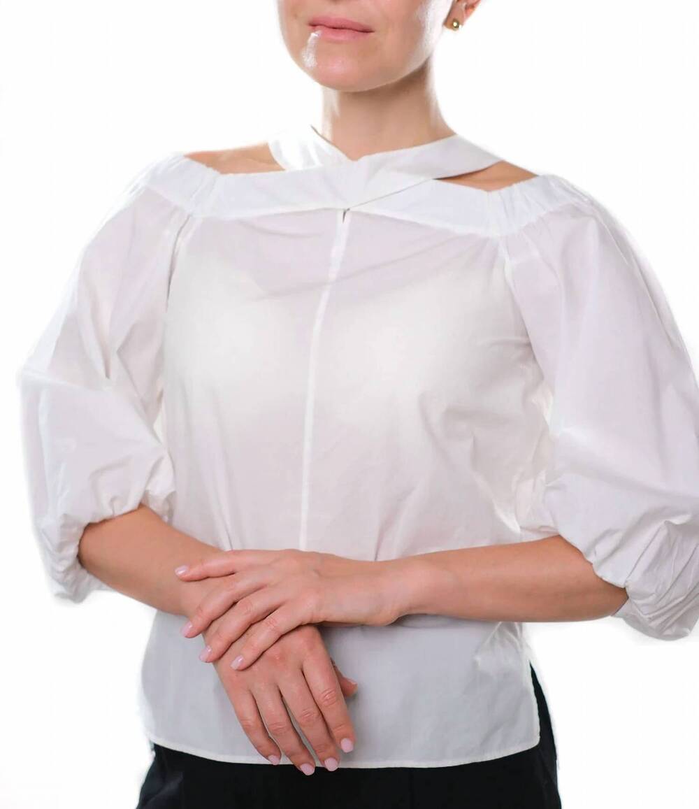 NEW JODI ROSE emily blouse in white